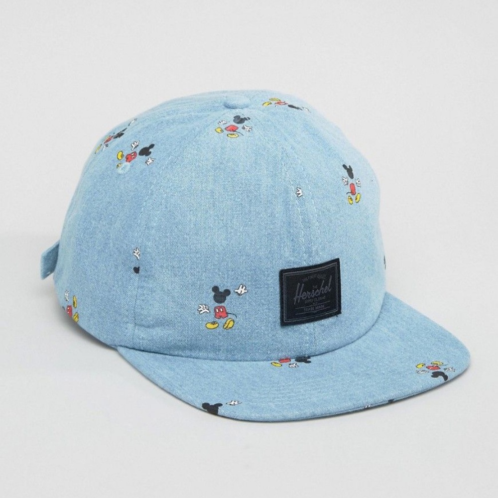 Herschel Disney Mickey Mouse Embroidered Denim Cap